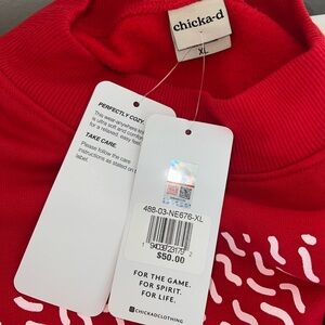 NWT 90s-inspired Nebraska Huskers mockneck sweater